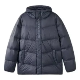 Jachetă de puf cu glugă pentru timp liber „Black”