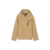 Jachetă din fleece călduroasă, cu croială largă „Negru, bej, alb, violet”