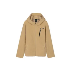 Jachetă din fleece călduroasă, cu croială largă „Negru, bej, alb, violet”