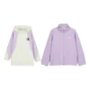 Jachetă țesută casual „Purple White”