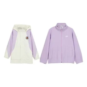 Jachetă țesută casual „Purple White”