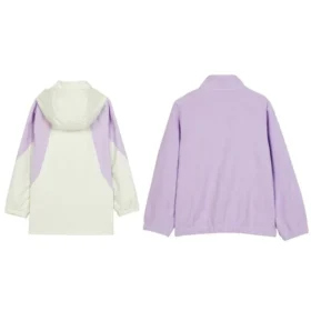 Jachetă țesută casual „Purple White”