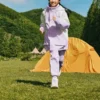 Jachetă țesută casual „Purple White”