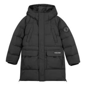 Jachetă lungă casual din puf „Black Teal”