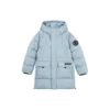 Jachetă lungă casual din puf „Black Teal”