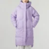 Jachetă lungă casual din puf „Violet”