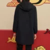 Jachetă lungă casual din seria CNY „Negru-Roșu”