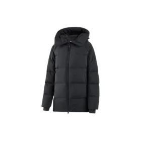 Jachetă lungă de puf cu imprimeu logo SKX „Alb Negru”