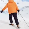 Jachetă matlasată de lungime medie cu imprimeu cu litere BASIC „Portocaliu Alb”