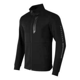 Jachetă sport din tricot cu guler ridicat „Negru”