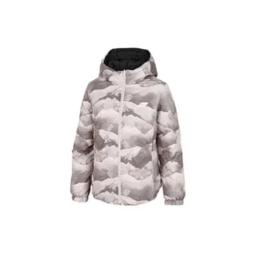Jachetă ușoară, călduroasă, reversibilă, din puf „Negru Gri Violet”