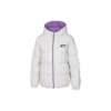 Jachetă ușoară, călduroasă, reversibilă, din puf „Negru Gri Violet”