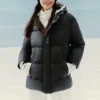 Jachetă Waterproof cu glugă din puf „Negru”