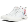 James Goldcrown x Skechers New Moon High-Top Teniși din pânză Alb