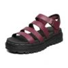 Jammers Poppin” Sandale cu curele „Burgundy”
