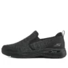 Mocasini Go Walk Arch Fit cu talpă joasă, negri