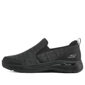 Mocasini Go Walk Arch Fit cu talpă joasă, negri