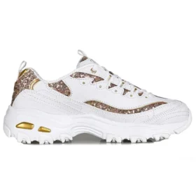 Încălțăminte D’ Lites Low-Top Daddy, albi/aurii