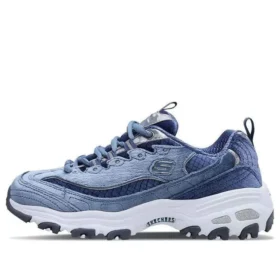 Încălțăminte D’ Lites Velvet Low-top Clunky Gri/Albastru