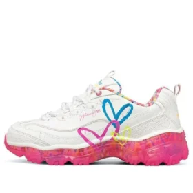 Încălțăminte de alergare James Goldcrown x Skechers D’ Lites Crystal Low Top roz/alb
