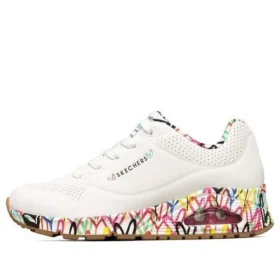 Încălțăminte de alergare James Goldcrown x Skechers Uno Low, albi