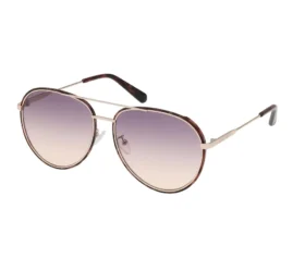 Ochelari de soare aviator rotunjiți din metal