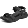 On-the-GO 600 Velcro Outdoor Open Toe Sandale cu talpă joasă, cu pantofi de sport, în culoare negru total