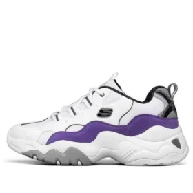 One Punch Man x Skechers D’ Lites 3.0 Încălțăminte de alergare cu talpă joasă Alb/Violet