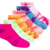 Pachet de 6 Șosete de modă Tie Dye pentru fete