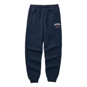 Pantaloni casual colorați cu talie înaltă și căptușeală din fleece „Navy”