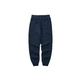 Pantaloni casual colorați cu talie înaltă și căptușeală din fleece „Navy”