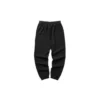 Pantaloni casual conici cu imprimeu literar „Negru”