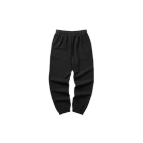 Pantaloni casual conici cu imprimeu literar „Negru”