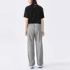 Pantaloni casual drepți cu logo „Grey”