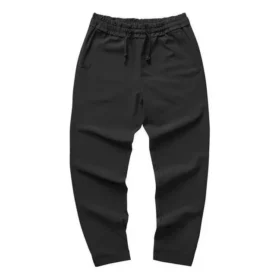 Pantaloni casual drepți țesuți din seria Diamond „Negru”