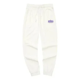 Pantaloni casual Skechers x SpongeBob SquarePants cu imprimeu logo „Alb Negru”