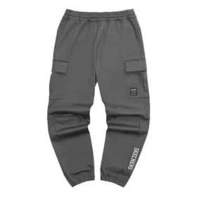 Pantaloni drepți de lucru cu logo imprimat „Gri Negru Verde”
