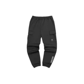 Pantaloni drepți de lucru cu logo imprimat „Gri Negru Verde”