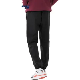 Pantaloni țesuți cu logo imprimat „Negru”