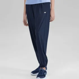 Pantaloni țesuți cu logo sport imprimat „Navy”