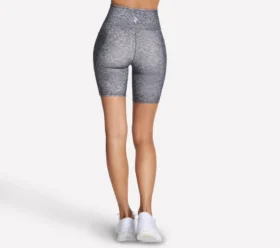 Pantaloni scurți de ciclism GO FLEX cu talie înaltă și imprimeu, lungime 8 inch