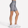 Pantaloni scurți de ciclism GO FLEX cu talie înaltă și imprimeu, lungime 8 inch