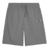 Pantaloni scurți sport drepți cu talie medie și șnur „Gri”