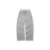 Pantaloni sport casual largi, de culoare solidă „Negru-gri”