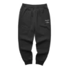 Pantaloni sport conici, călduroși, cu căptușeală din fleece și litere „Negru Gri”
