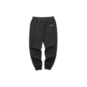 Pantaloni sport conici, călduroși, cu căptușeală din fleece și litere „Negru Gri”