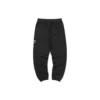 Pantaloni sport conici din fleece „Negru Gri”