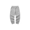 Pantaloni sport conici din fleece „Negru Gri”