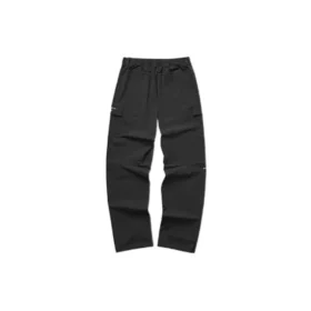 Pantaloni sport elastici cu talie înaltă și imprimeu cu litere „Negru-Verde măslin”
