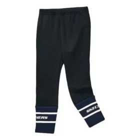 Pantaloni strâmți din fleece cu șnur „Negru Alb”